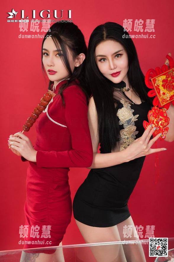Ligui丽柜 - 来看看心心的最新写真集，她和名莲在香浴里神秘互动。